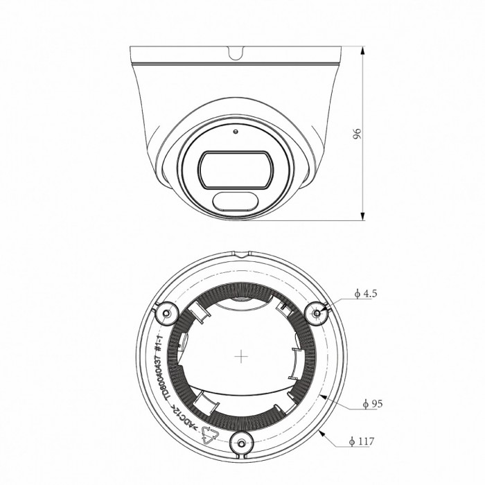 2MP Fixed Color Maker Turret Camera ΜΑΥΡΗ