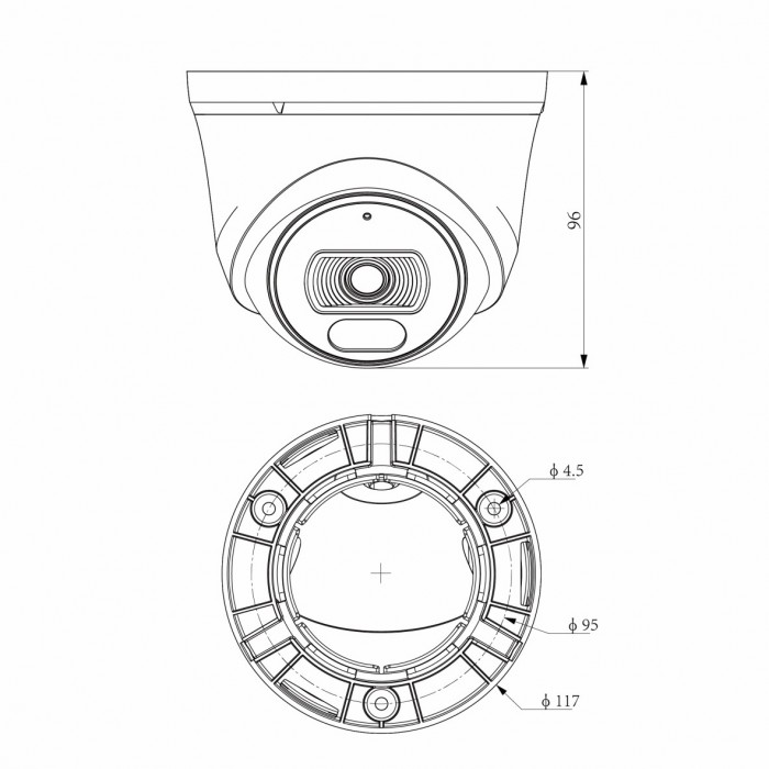 4MP S+265 IR Dome κάμερα (2.8mm)