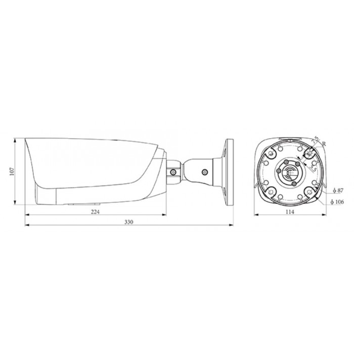 5MP Thermography Bullet κάμερα Spec: I5W/E/Y/T/4mm/V4.2 5MP Thermography Bullet κάμερα Spec: I5W/E/Y/T/4mm/V4.2