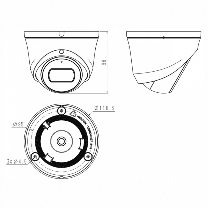 Καμερα Dome 5mp 2.8 mm Spec:I3W/E/Y/2.8mm/V4.2