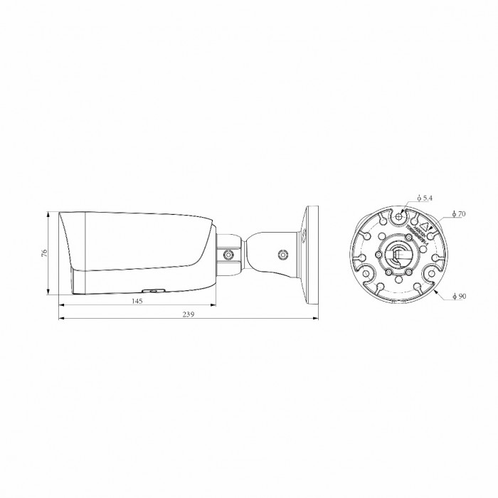 8MP Motorized Zoom Bullet κάμερα 8MP Motorized Zoom Bullet κάμερα