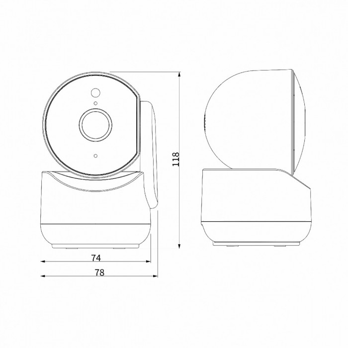 4MP Fixed Color Maker Wi-Fi PT Camera Spec: I2W/WIFI/Eu/4mm