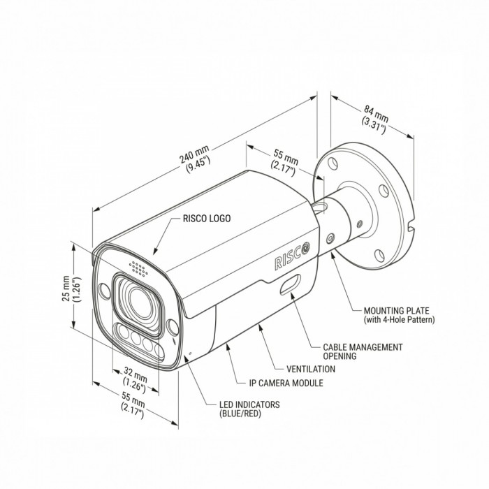 5MP AI Varifocal 2.8-12mm PoE Bullet Κάμερα 5MP AI Varifocal 2.8-12mm PoE Bullet Κάμερα