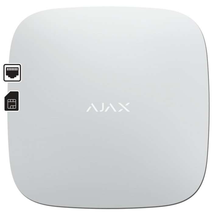 AJAX - HUB WHITE Ασύρματη κεντρική μονάδα GSM/GPRS και Ethernet , σε λευκό χρώμα. AJAX - HUB WHITE Ασύρματη κεντρική μονάδα GSM/GPRS και Ethernet , σε λευκό χρώμα.