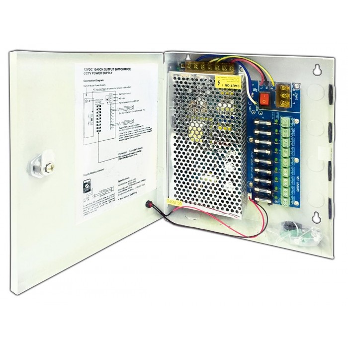 SPARK - SP1209C Πίνακας Τροφοδοσίας 12V/10A με κατανεμητή