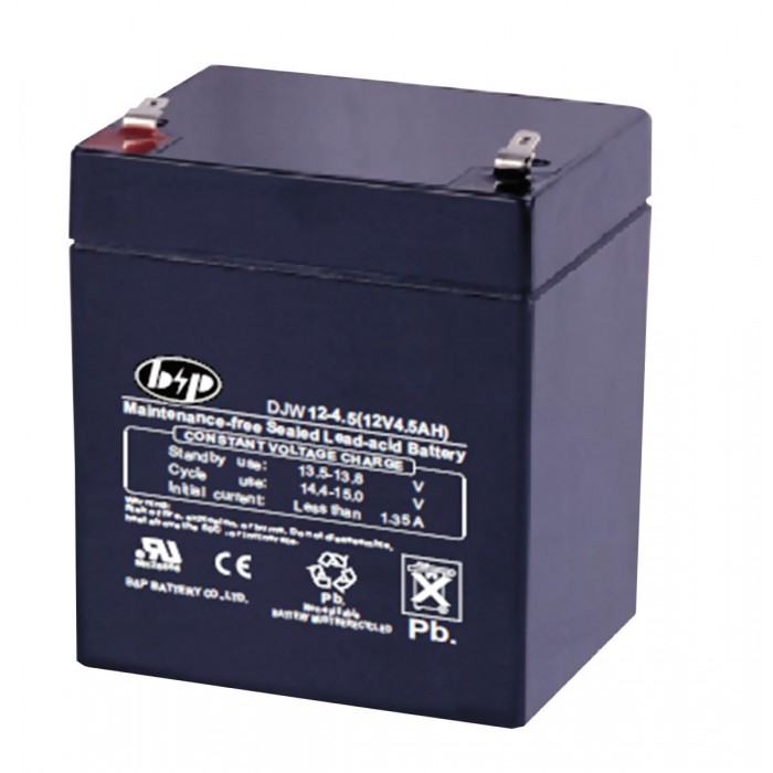 B&P - BATTERY 12V 4.5AH Επαναφορτιζόμενη μπαταρία μολύβδου 12V / 4,5Ah.