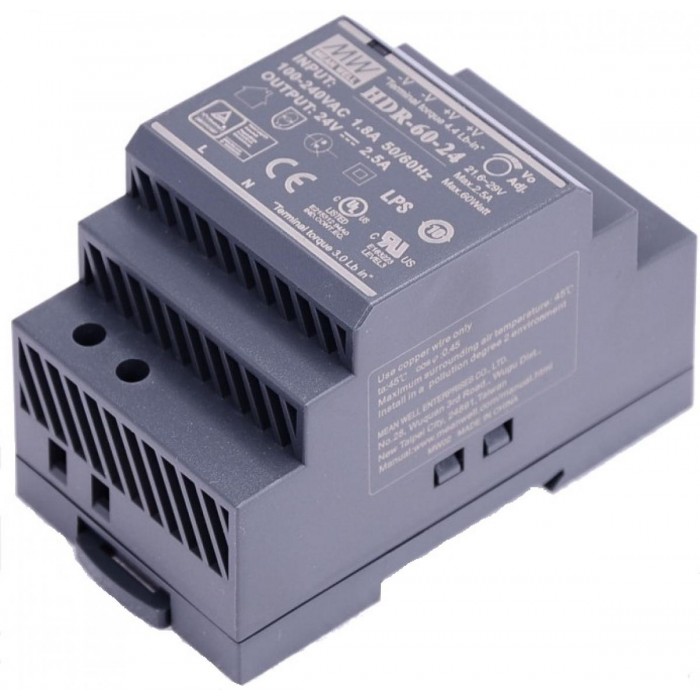 HIKVISION - DS-KAW60-2N Τροφοδοτικό ράγας 24 VDC 2.5A.