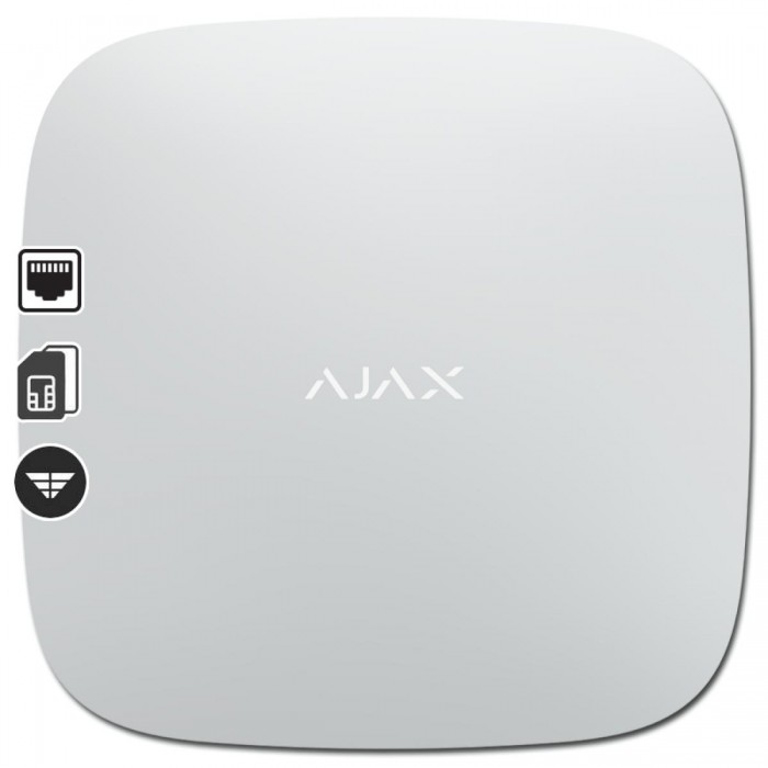 AJAX - HUB 2 WHITE Ασύρματη κεντρική μονάδα με GSM/GPRS (Dual Micro SIM 2G) και Ethernet , σε λευκό χρώμα. AJAX - HUB 2 WHITE Ασύρματη κεντρική μονάδα με GSM/GPRS (Dual Micro SIM 2G) και Ethernet , σε λευκό χρώμα.