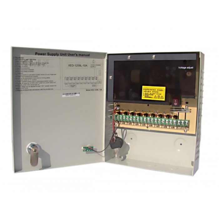 SPARK - PSU 1209L Τροφοδοτικό 12V/10A με 9 ασφάλισμένες εξόδους (GLASS FUSE)