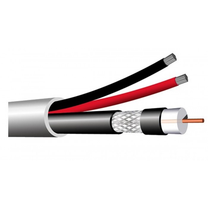 MABIKAL - T1M10-235-CCTV (Single) Καλώδιο CCTV με μονό ομοαξονικό και 2 αγωγούς τροφοδοσίας (0,35mm)