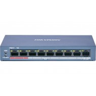 HIKVISION - DS-3E0109P-E/M(B) PoE Switch με 8 θύρες PoE και 1 θύρα Uplink.