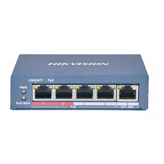 HIKVISION - DS-3E0105P-E(B) PoE Switch με 4 θύρες PoE και 1 θύρα Uplink. HIKVISION - DS-3E0105P-E(B) PoE Switch με 4 θύρες PoE και 1 θύρα Uplink.