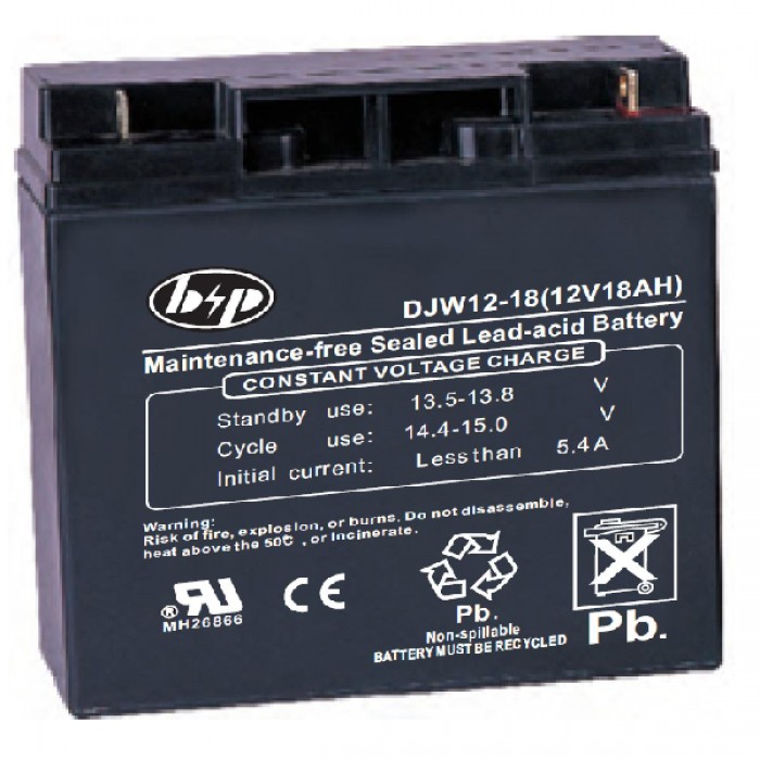 B&P - BATTERY 12V 18AH Επαναφορτιζόμενη μπαταρία μολύβδου 12V / 18Ah. B&P - BATTERY 12V 18AH Επαναφορτιζόμενη μπαταρία μολύβδου 12V / 18Ah.