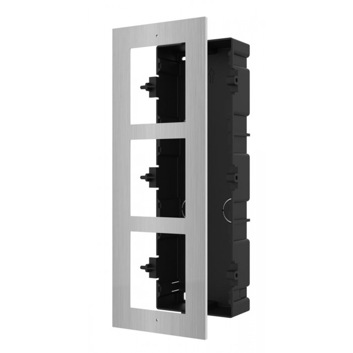 HIKVISION - DS-KD-ACF3/S Βάση 3 θέσεων για χωνευτή τοποθέτηση από ανοξείδωτο ατσάλι.