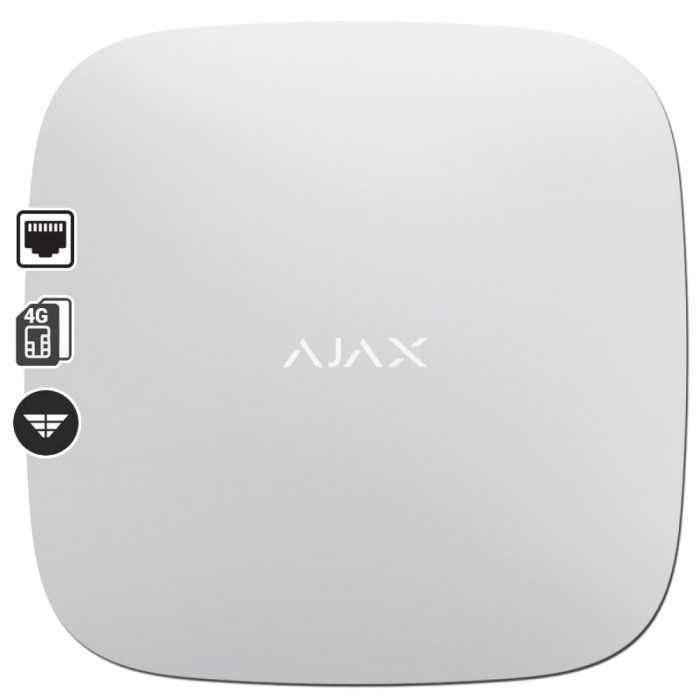 AJAX - HUB 2 (4G) WHITE Ασύρματη κεντρική μονάδα με διασύνδεση GSM/GPRS (Dual Micro SIM 2G/3G/LTE) και Ethernet. AJAX - HUB 2 (4G) WHITE Ασύρματη κεντρική μονάδα με διασύνδεση GSM/GPRS (Dual Micro SIM 2G/3G/LTE) και Ethernet.