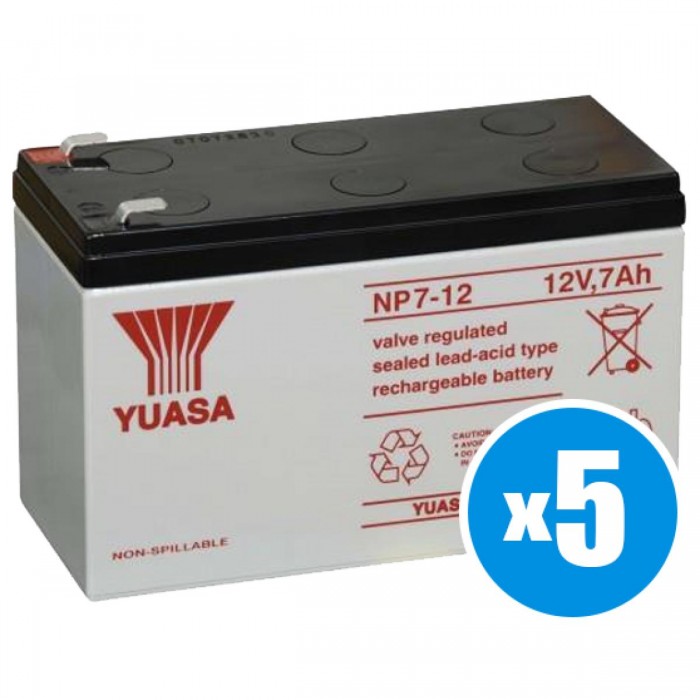 YUASA - 5άδα Μπαταρίες 12V 7Ah Πακέτο 5 τεμαχίων. Επαναφορτιζόμενη μπαταρία μολύβδου 12V / 7Ah. YUASA - 5άδα Μπαταρίες 12V 7Ah Πακέτο 5 τεμαχίων. Επαναφορτιζόμενη μπαταρία μολύβδου 12V / 7Ah.