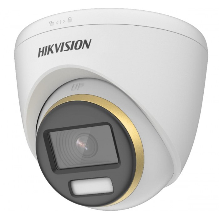 HIKVISION - DS-2CE72UF3T-E Κάμερα Dome ColorVu 8MP, με φακό 2.8mm και εμβέλεια λευκού φωτός 40 μέτρα.