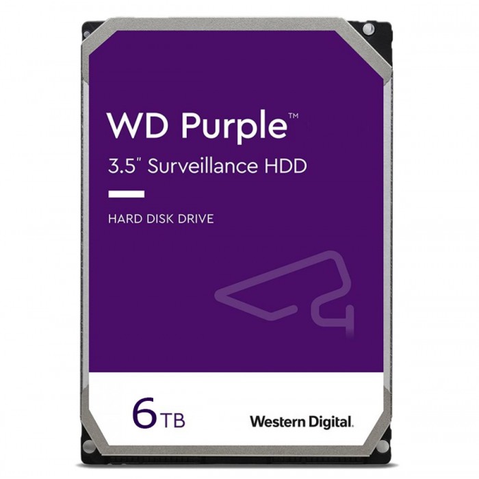 WESTERN DIGITAL - PURPLE 6TB Σκληρός δίσκος 6ΤΒ ειδικά σχεδιασμένος για συστήματα παρακολούθησης με λειτουργία 24/7.