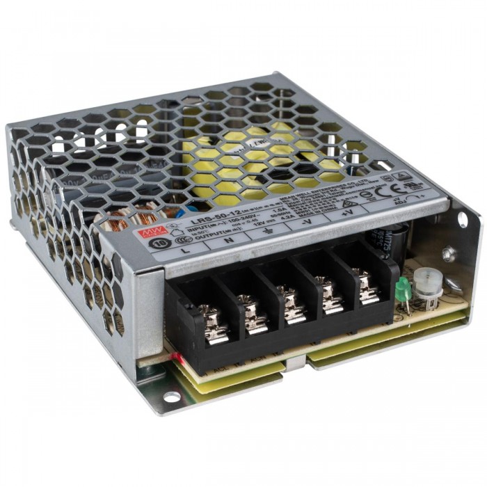 MEANWELL - LRS-50-12 Open frame τροφοδοτικό 12V-4,2A
