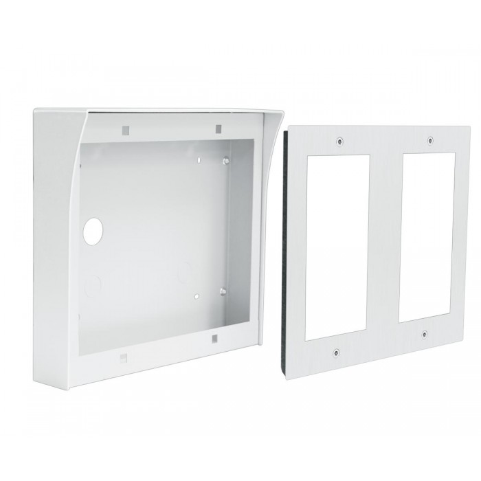 PROXY2 - 821/2X2-S Μεταλλική βάση τεσσάρων θέσεων με γείσο για επίτοιχη τοποθέτηση σειράς 821. PROXY2 - 821/2X2-S Μεταλλική βάση τεσσάρων θέσεων με γείσο για επίτοιχη τοποθέτηση σειράς 821.