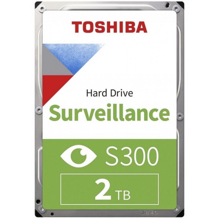 TOSHIBA - S300 2TB Σκληρός δίσκος 2ΤΒ ειδικά σχεδιασμένος για συστήματα παρακολούθησης με λειτουργία 24/7.
