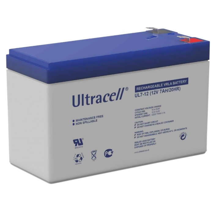 ULTRACELL - BATTERY 12V 7AH Επαναφορτιζόμενη μπαταρία μολύβδου 12V / 7Ah. ULTRACELL - BATTERY 12V 7AH Επαναφορτιζόμενη μπαταρία μολύβδου 12V / 7Ah.