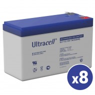 ULTRACELL - 8άδα Μπαταρίες 12V 7Ah Πακέτο 8 τεμαχιών. Επαναφορτιζόμενη μπαταρία μολύβδου 12V / 7Ah.