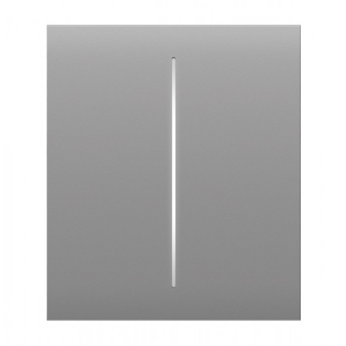 AJAX - CENTER BUTTON (2-GANG) FOG Κεντρική πρόσοψη για πλαίσιο (Frame) 3, 4 ή 5 θέσεων ασύρματου διπλού διακόπτη ελέγχου φωτισμού, σε σταχτί χρώμα.