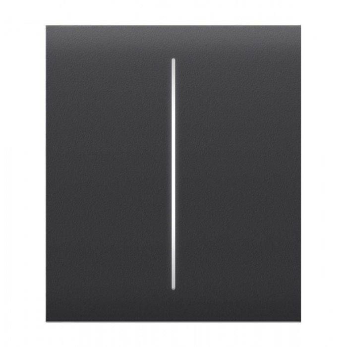 AJAX - CENTER BUTTON (2-GANG) GRAPHITE Κεντρική πρόσοψη για πλαίσιο (Frame) 3, 4 ή 5 θέσεων ασύρματου διπλού διακόπτη ελέγχου φωτισμού, σε μολυβί χρώμα.
