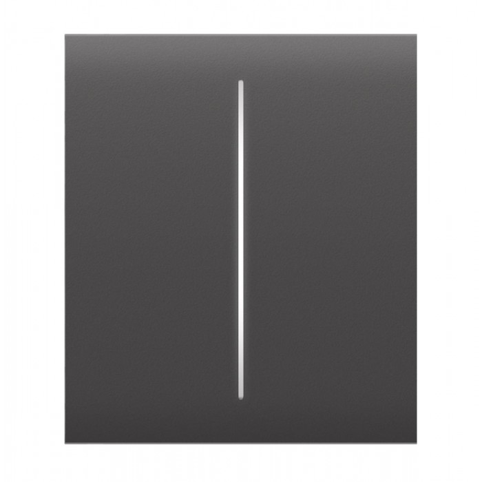 AJAX - CENTER BUTTON (2-GANG) GREY Κεντρική πρόσοψη για πλαίσιο (Frame) 3, 4 ή 5 θέσεων ασύρματου διπλού διακόπτη ελέγχου φωτισμού, σε γκρι χρώμα.