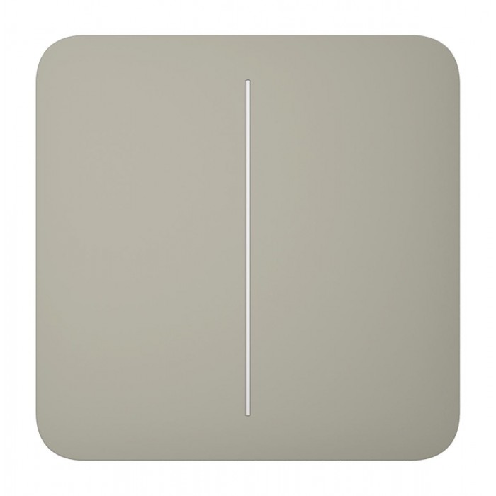 AJAX - SOLO BUTTON (2-GANG) OLIVE Πρόσοψη δύο θέσεων για ασύρματο διακόπτη ελέγχου φωτισμού, σε λαδί χρώμα.