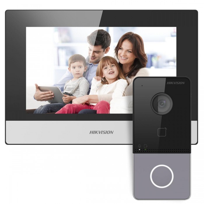 HIKVISION - DS-KIS603-P(C) KIT θυροτηλεόρασης IP μίας κλήσης με ανάλυση 2MP, ενσωματωμένο καρταναγνώστη και σύνδεση WiFi για απομακρυσμένη διαχείριση. HIKVISION - DS-KIS603-P(C) KIT θυροτηλεόρασης IP μίας κλήσης με ανάλυση 2MP, ενσωματωμένο καρταναγνώστη και σύνδεση WiFi για απομακρυσμένη διαχείριση.