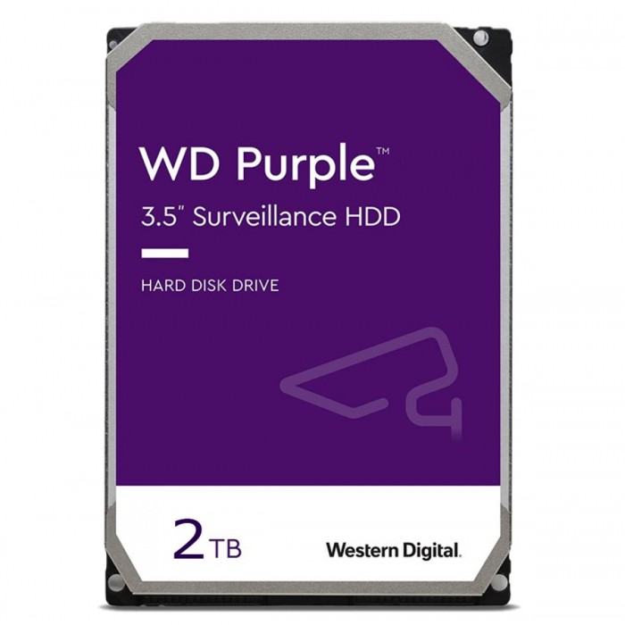 WESTERN DIGITAL - PURPLE 2TB Σκληρός δίσκος 2ΤΒ ειδικά σχεδιασμένος για συστήματα παρακολούθησης με λειτουργία 24/7.
