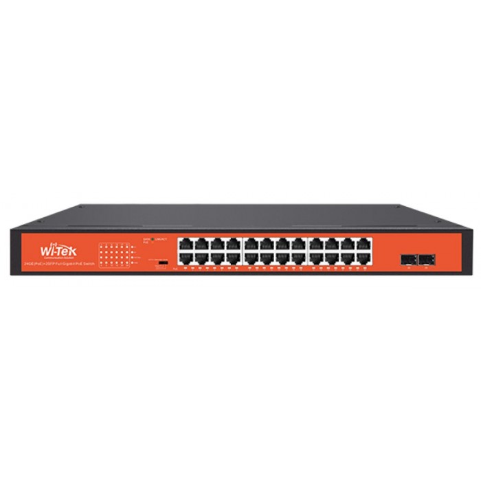 WI-TEK - WI-PS326GFH Rackmount Switch με 24 θύρες PoE στα 1000Μbps, 2 θύρες uplink Combo SFP. Λειτουργία VLAN. Τροφοδοσία 250W. WI-TEK - WI-PS326GFH Rackmount Switch με 24 θύρες PoE στα 1000Μbps, 2 θύρες uplink Combo SFP. Λειτουργία VLAN. Τροφοδοσία 250W.