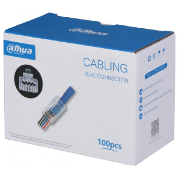 DAHUA - PFM976-631-PT Pass through βίσματα RJ45 για καλώδιο CAT6 - 100τεμ DAHUA - PFM976-631-PT Pass through βίσματα RJ45 για καλώδιο CAT6 - 100τεμ