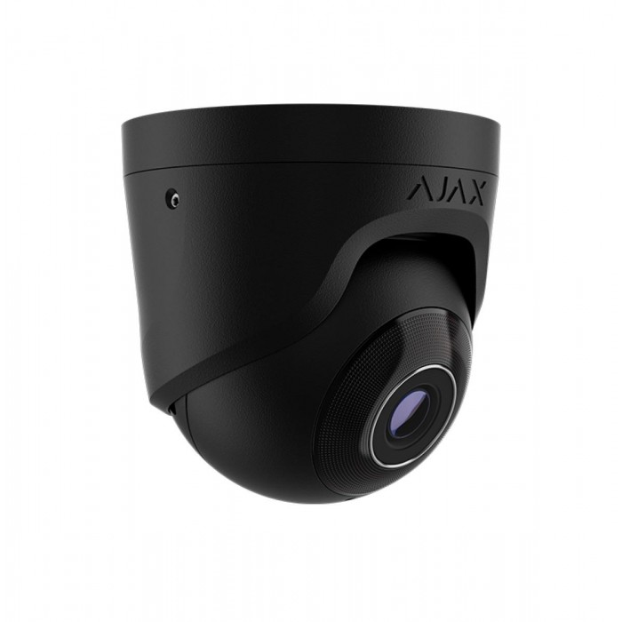 AJAX - TURRETCAM (5 MP/2.8mm) BLACK Ενσύρματη IP Turret κάμερα ανάλυσης 5MP (2800 x 1620px), με γωνία θέασης 100° - 110° και ενσωματωμένο μικρόφωνο, σε μαύρο χρώμα.