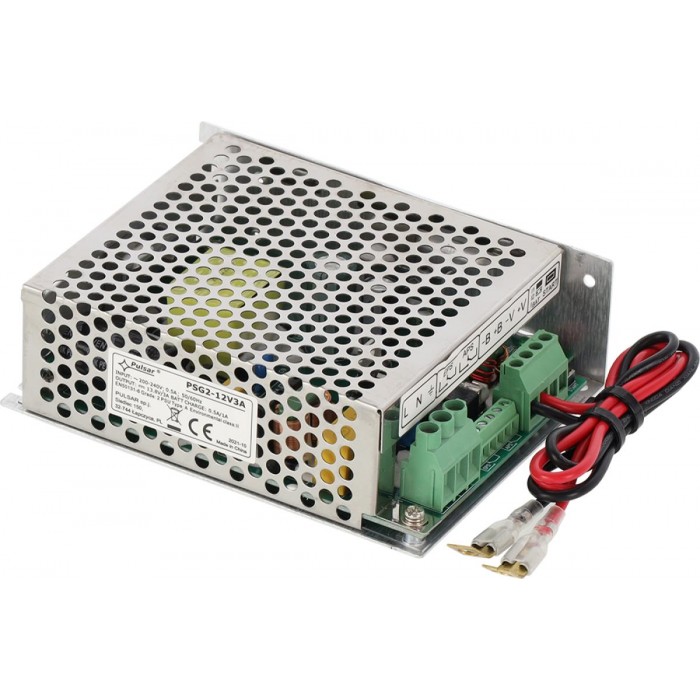 PULSAR - PSG2-12V3A Tροφοδοτικό Pulsar open frame 13,8VDC 3A με φόρτιση και τεχνικές εξόδους.