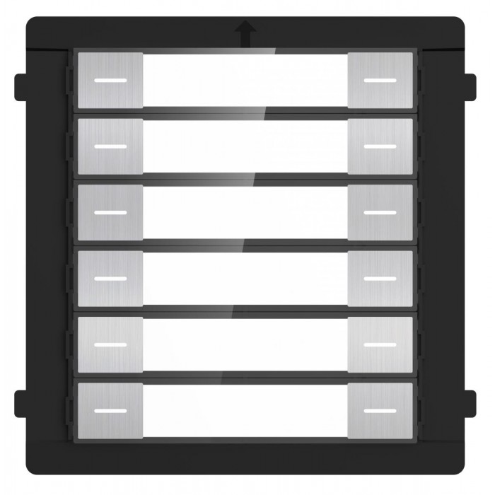 HIKVISION - DS-KD-K12/S Μονάδα επέκτασης δώδεκα κλήσεων από ανοξείδωτο ατσάλι.