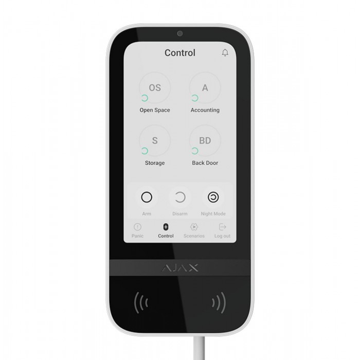 AJAX - KEYPAD TOUCHSCREEN WHITE FIBRA Ενσύρματο πληκτρολόγιο Fibra με οθόνη αφής 5'' (inch), σε λευκό χρώμα. AJAX - KEYPAD TOUCHSCREEN WHITE FIBRA Ενσύρματο πληκτρολόγιο Fibra με οθόνη αφής 5'' (inch), σε λευκό χρώμα.