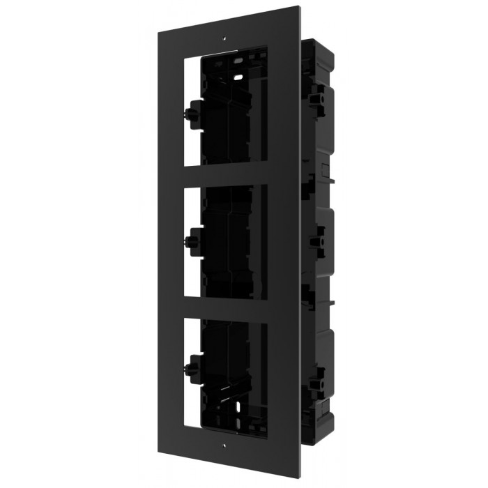 HIKVISION - DS-KD-ACF3 Black Μεταλλική βάση 3 θέσεων για χωνευτή τοποθέτηση μαύρου χρώματος.