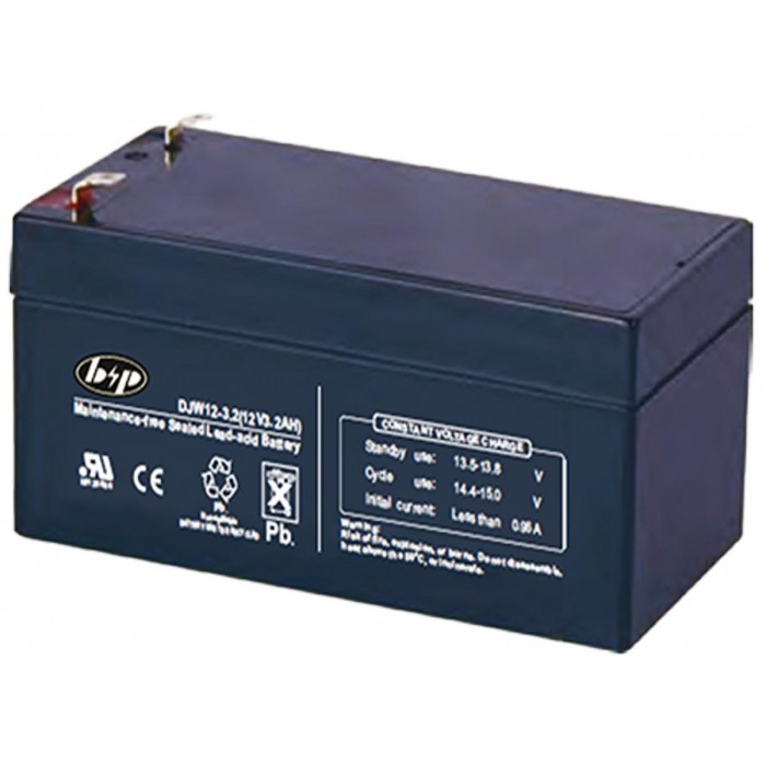 B&P - BATTERY 12V 3.2AH Επαναφορτιζόμενη μπαταρία μολύβδου 12V / 3,2Ah.