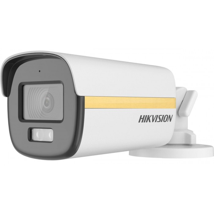 HIKVISION - DS-2CE12DF3T-LFS Κάμερα Bullet ColorVu Smart Hybrid 2MP, με φακό 2.8mm, εμβέλεια λευκού φωτός 40 μέτρα και ενσωματωμένο μικρόφωνο.