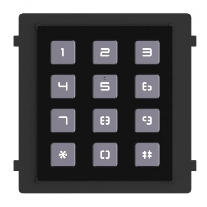HIKVISION - DS-KD-KP Black Μονάδα πληκτρολογίου για επίτοιχη τοποθέτηση μαύρου χρώματος.