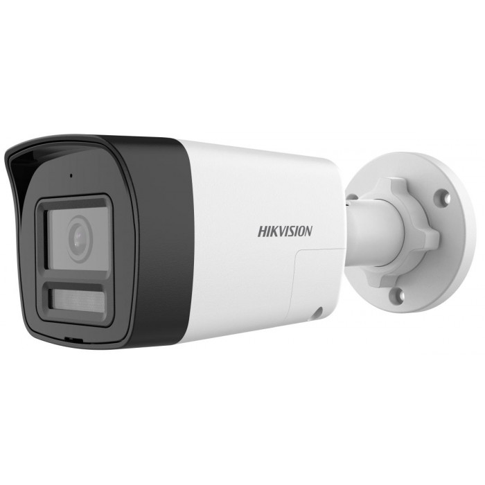 HIKVISION - DS-2CE16D0T-LTS Κάμερα Mini Bullet Smart Hybrid 2MP, με φακό 2.8mm, υπέρυθρο φωτισμό έως 30 μέτρα, ενσωματωμένο μικρόφωνο και ηχείο.