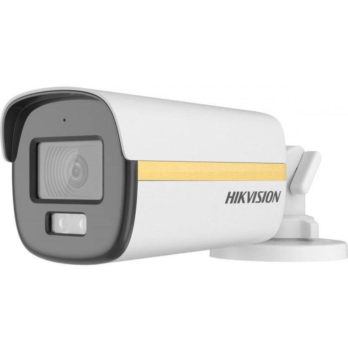 HIKVISION - DS-2CE12DF3T-LFS Κάμερα Bullet ColorVu Smart Hybrid 2MP, με φακό 3.6mm, εμβέλεια λευκού φωτός 40 μέτρα και ενσωματωμένο μικρόφωνο.