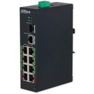DAHUA - LR2110-8ET-120-V2 Switch με 8 θύρες ePoE, 1 θύρα uplink 1000Mbps και 1 θύρα SFP. Τροφοδοσία 120W. (Unmanaged, Hardened)
