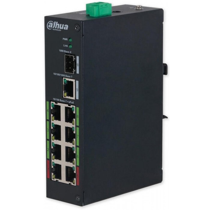 DAHUA - LR2110-8ET-120-V2 Switch με 8 θύρες ePoE, 1 θύρα uplink 1000Mbps και 1 θύρα SFP. Τροφοδοσία 120W. (Unmanaged, Hardened) DAHUA - LR2110-8ET-120-V2 Switch με 8 θύρες ePoE, 1 θύρα uplink 1000Mbps και 1 θύρα SFP. Τροφοδοσία 120W. (Unmanaged, Hardened)