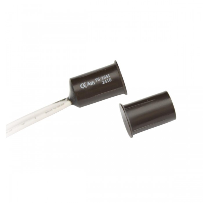 ALEPH - PS-1641-B (ΠΑΚ.10ΤΕΜ) Μαγνητική επαφή χωνευτή καφέ με άνοιγμα 1.27cm (10τμχ).