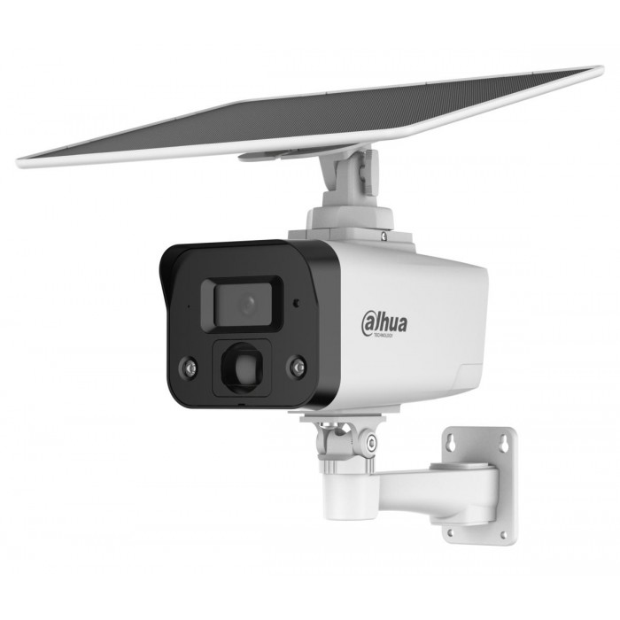 DAHUA - IPC-HFW2441DG-4G-SP-B-0360B 4G Solar κάμερα στα 4MP με ενσωματωμένη μπαταρία και active deterrence.