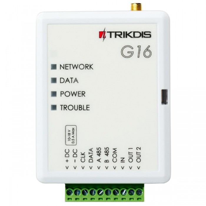 TRIKDIS - G16 GSM/GPRS 4G Trikdis G16, universal συσκευή επικοινωνίας μέσω GSM/GPRS για αποστολή σημάτων συναγερμού σε κεντρικό σταθμό (ΚΛΣ).